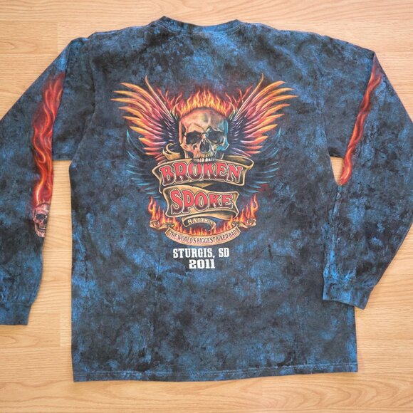 Sturgis Broken Spoke Saloon, Biker Motorcycles, Men's T-Shirt, Long Sleeve, L - Picture 6 of 7